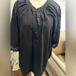 Lauren Elegant Black Women's Top